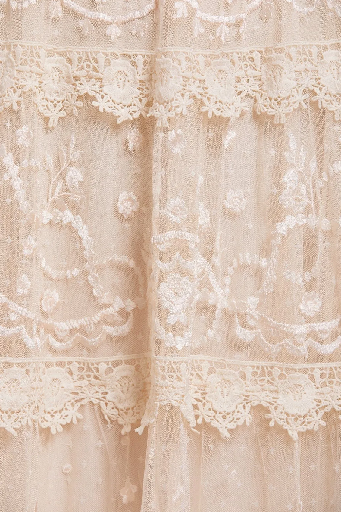 Bridal | Mummy & Me^Needle & Thread Midsummer Lace Round Neck Gown Champagne