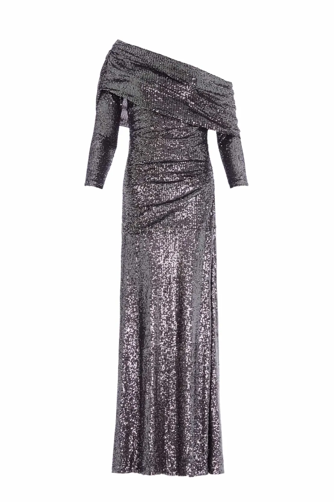 Embellished Dresses | Dresses^Needle & Thread Nova One-Shoulder Ankle Gown Grey