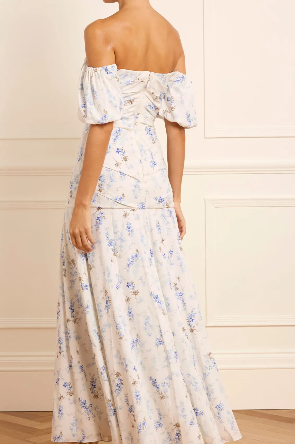 Wedding Guest | Day Dresses^Needle & Thread Ophelia Ditsy Crepe Off-Shoulder Gown Multi