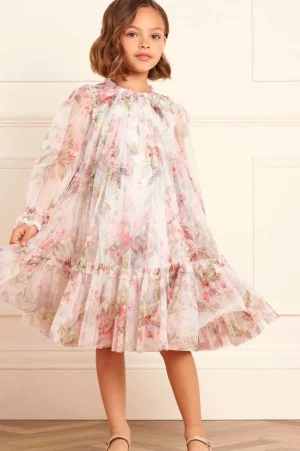 Kids Printed Dresses | Kids Responsibly Sourced^Needle & Thread Paradise Garden Long Sleeve Kids Dress Multi