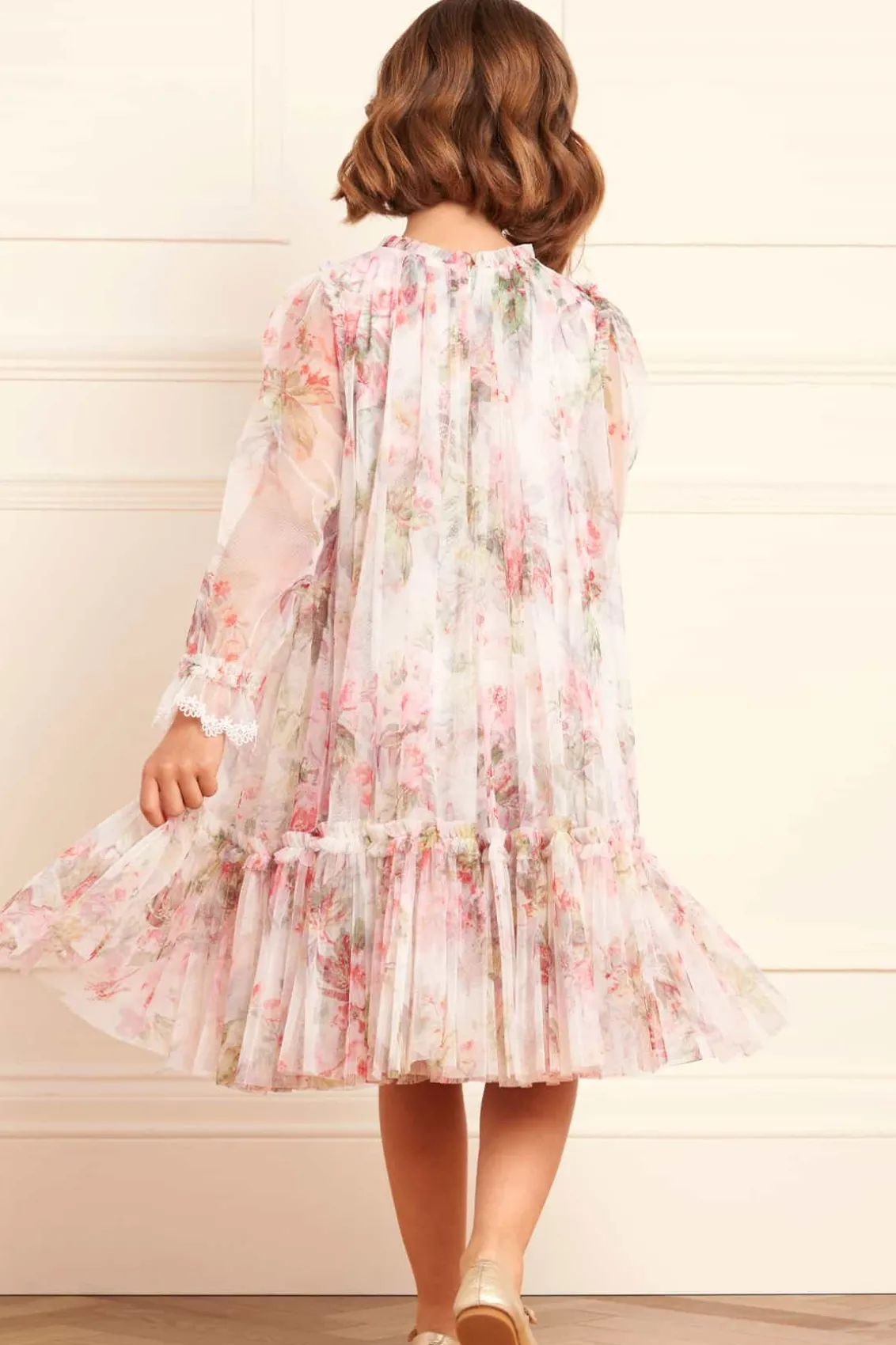 Kids Printed Dresses | Kids Responsibly Sourced^Needle & Thread Paradise Garden Long Sleeve Kids Dress Multi