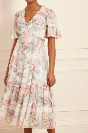 Wedding Guest | Day Dresses^Needle & Thread Paradise Garden Sonata Georgette Ballerina Dress Multi