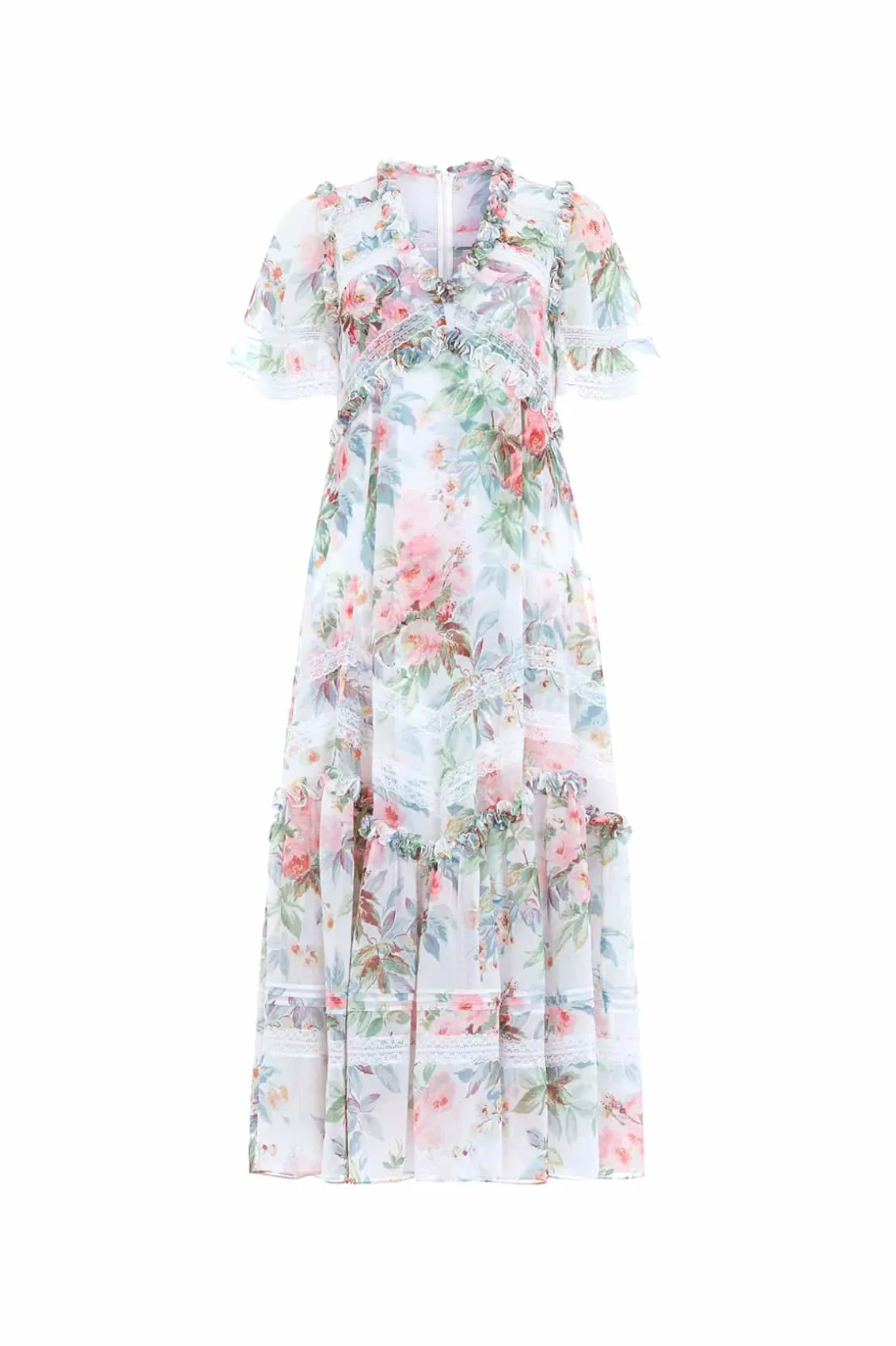 Wedding Guest | Day Dresses^Needle & Thread Paradise Garden Sonata Georgette Ballerina Dress Multi