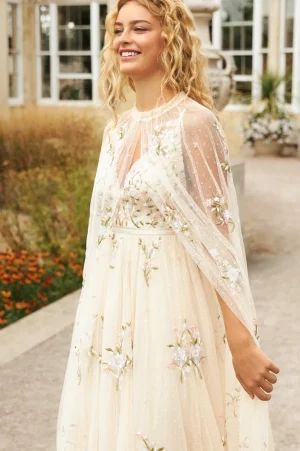 Bridal | Embroidered Dresses^Needle & Thread Petunia Gown Champagne