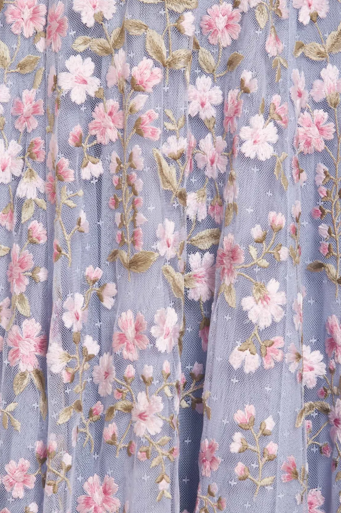 Evening Dresses | Embroidered Dresses^Needle & Thread Posy Pirouette One-Shoulder Ankle Gown Blue