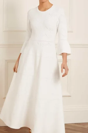 Wedding Wardrobe | Day Dresses^Needle & Thread Pretty Pointelle Knit Gown White