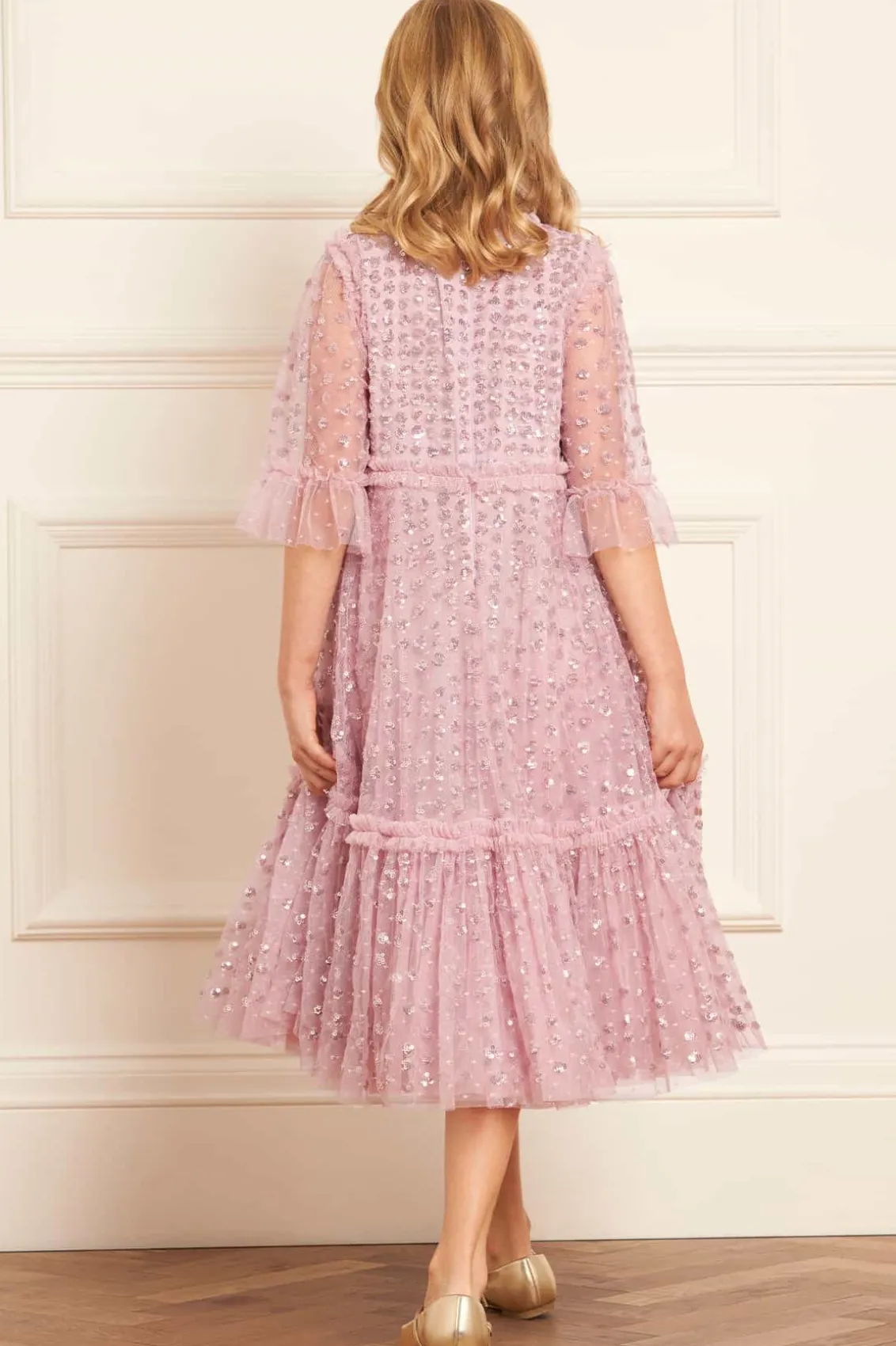 Mummy & Me | Kids Embellished Dresses^Needle & Thread Raindrop Sequin Kids Dress Purple