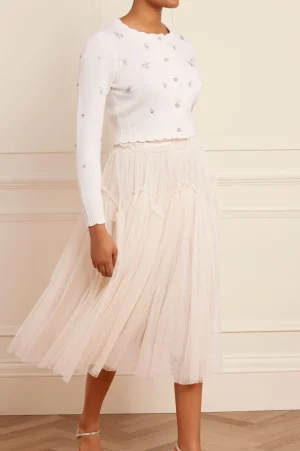 Wedding Wardrobe | Knitwear^Needle & Thread Scattered Floral Embellished Short Cardigan Champagne