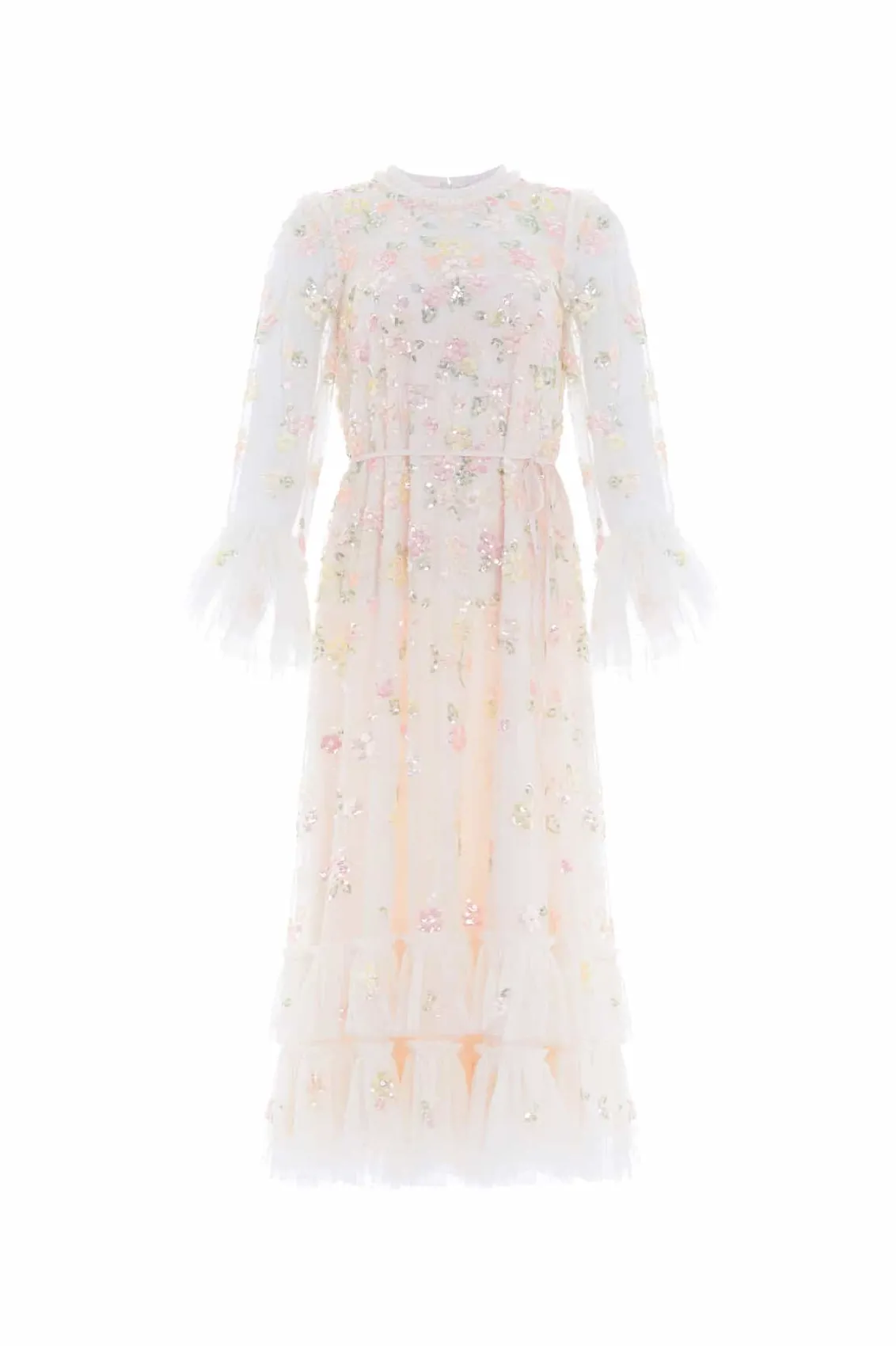 Evening Dresses | Embellished Dresses^Needle & Thread Sequin Bloom Gloss Ballerina Dress Champagne