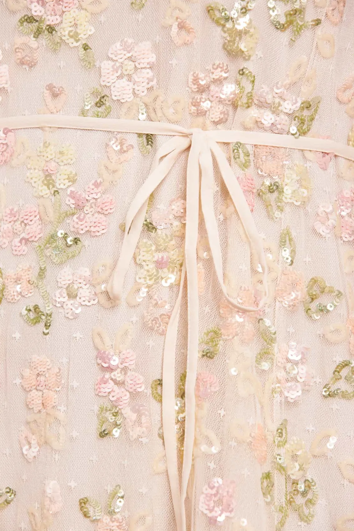 Evening Dresses | Embellished Dresses^Needle & Thread Sequin Bloom Gloss Ballerina Dress Champagne