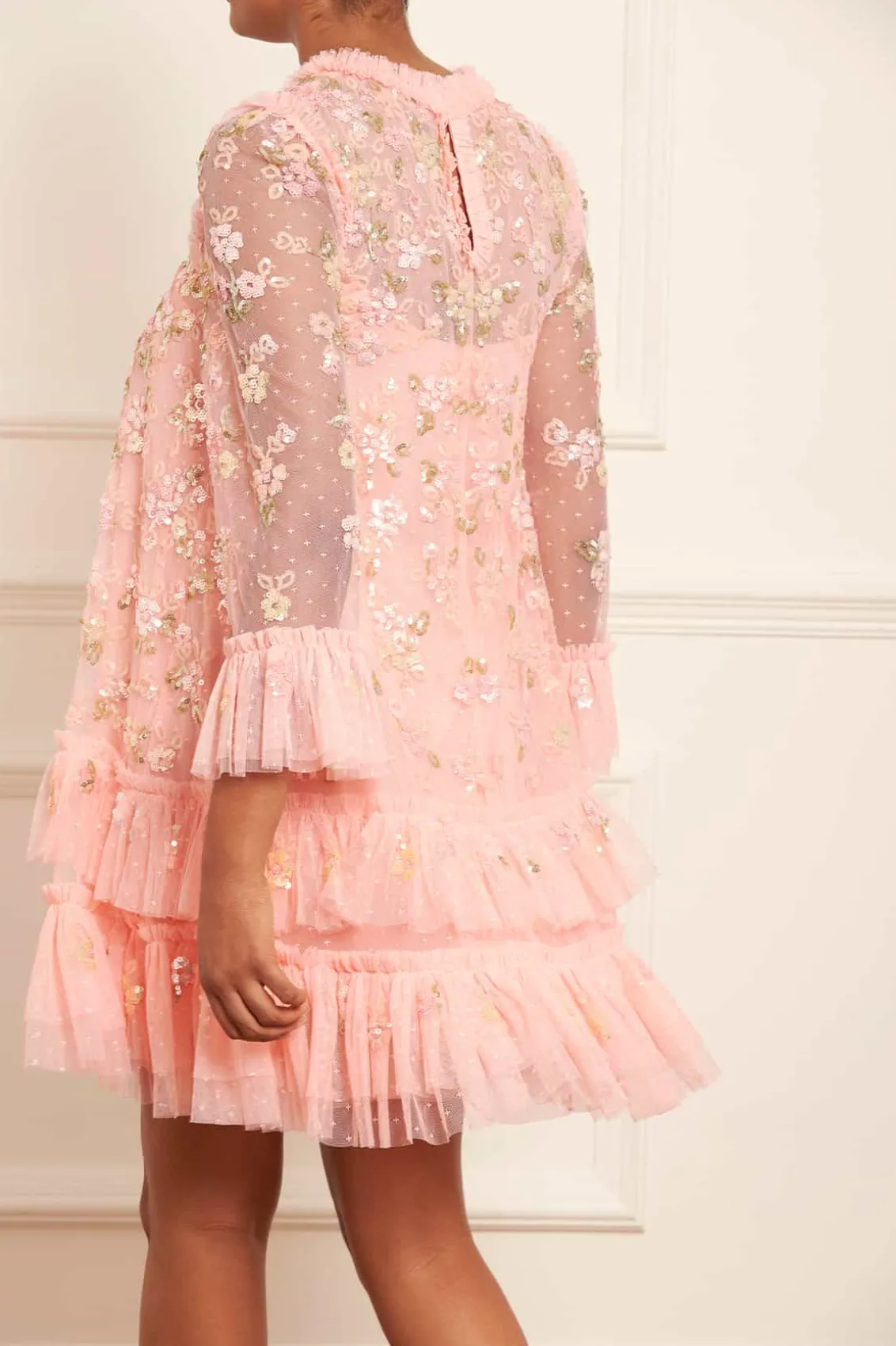 Mini Dresses^Needle & Thread Sequin Bloom Gloss Mini Dress Coral