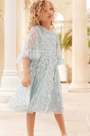 Mummy & Me | Kids Responsibly Sourced^Needle & Thread Sequin Dash Kids Dress Blue