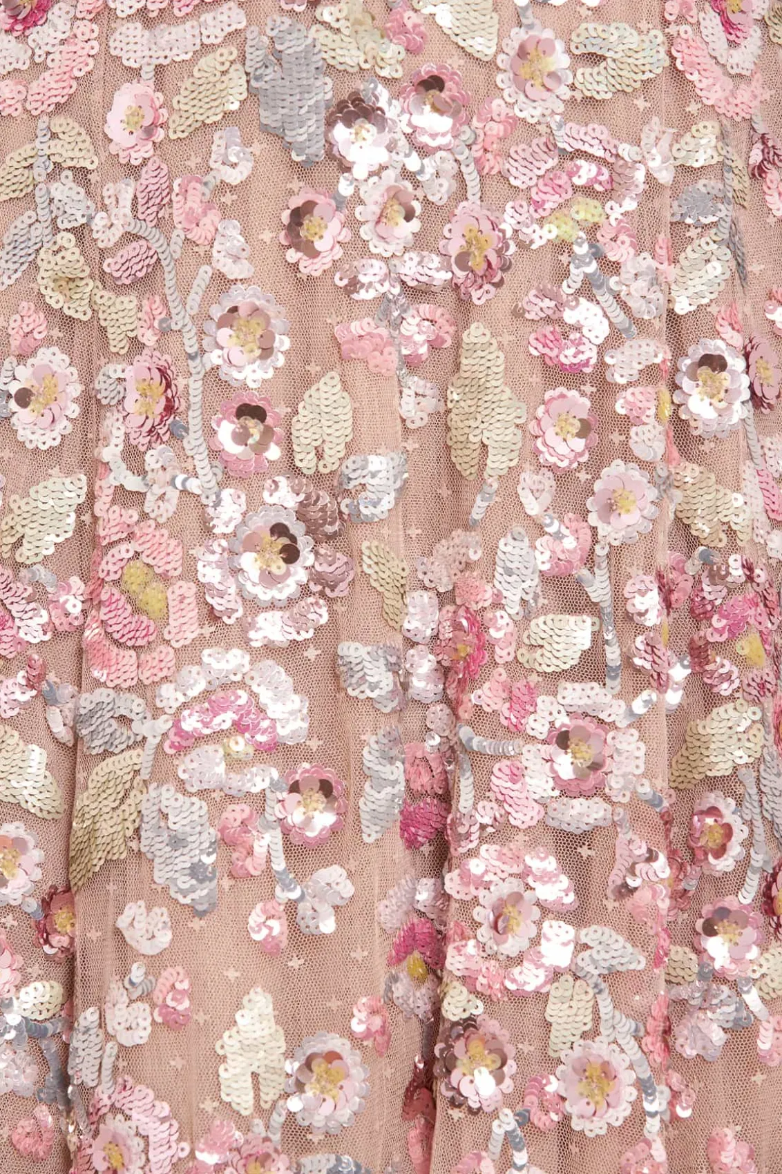 Evening Dresses | Embellished Dresses^Needle & Thread Sequin Paradise Long Sleeve Gown Beige