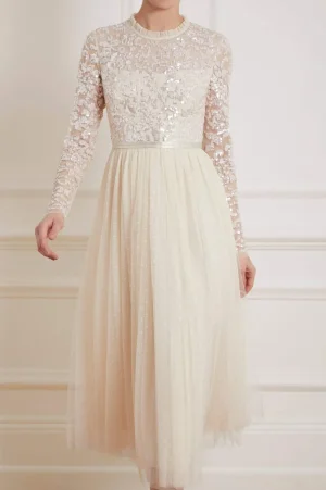 Bridesmaid | Embellished Dresses^Needle & Thread Tempest Bodice Ballerina Dress Champagne