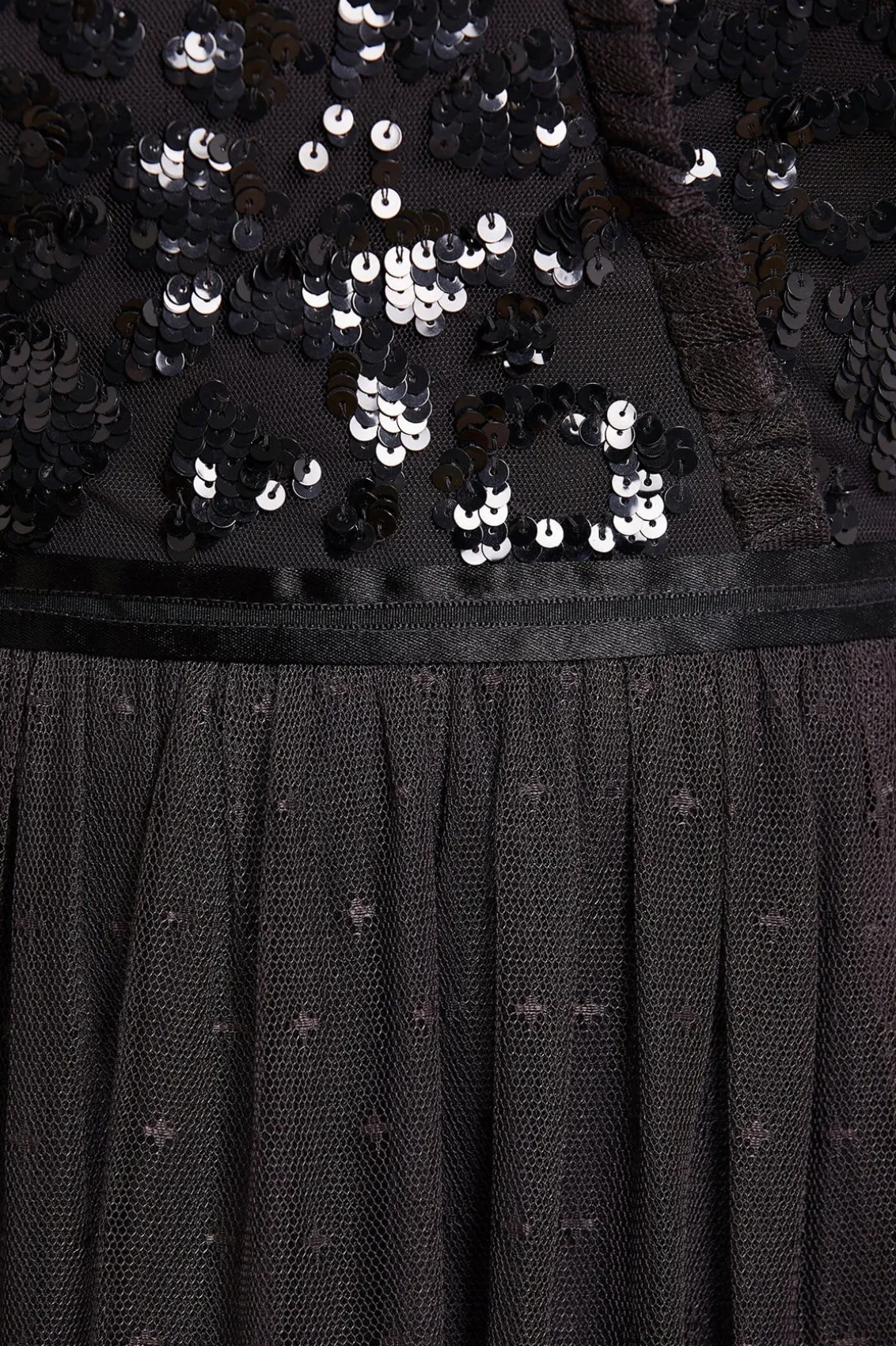 Responsibly Sourced | Embellished Dresses^Needle & Thread Tempest V-Neck Bodice Ankle Gown Black