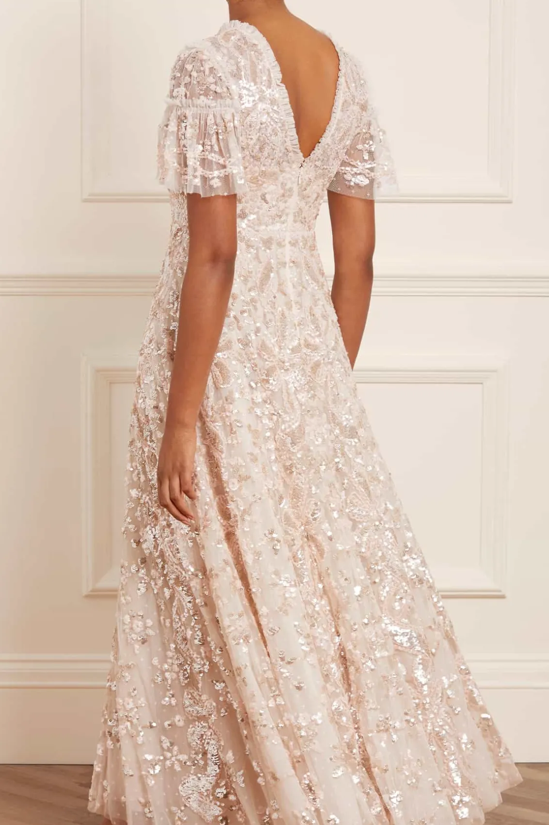 Bridal | Evening Dresses^Needle & Thread Trailing Bow Gown Champagne