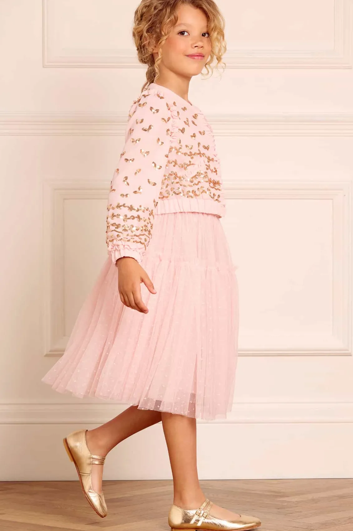 Kids Responsibly Sourced^Needle & Thread Tulle Kids Skirt Pink