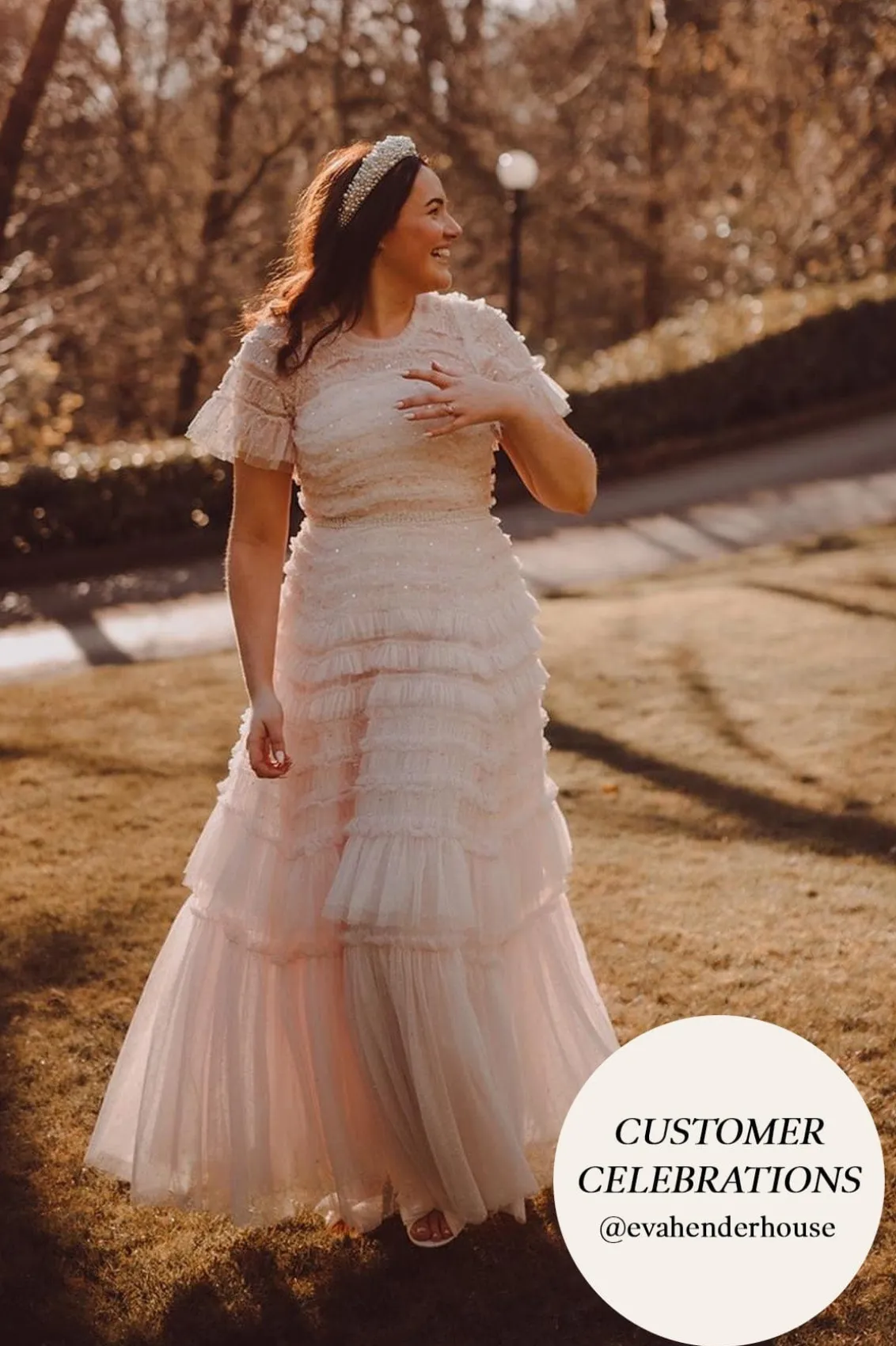 Bridal | Mummy & Me^Needle & Thread Valentine Ruffle Gown Champagne