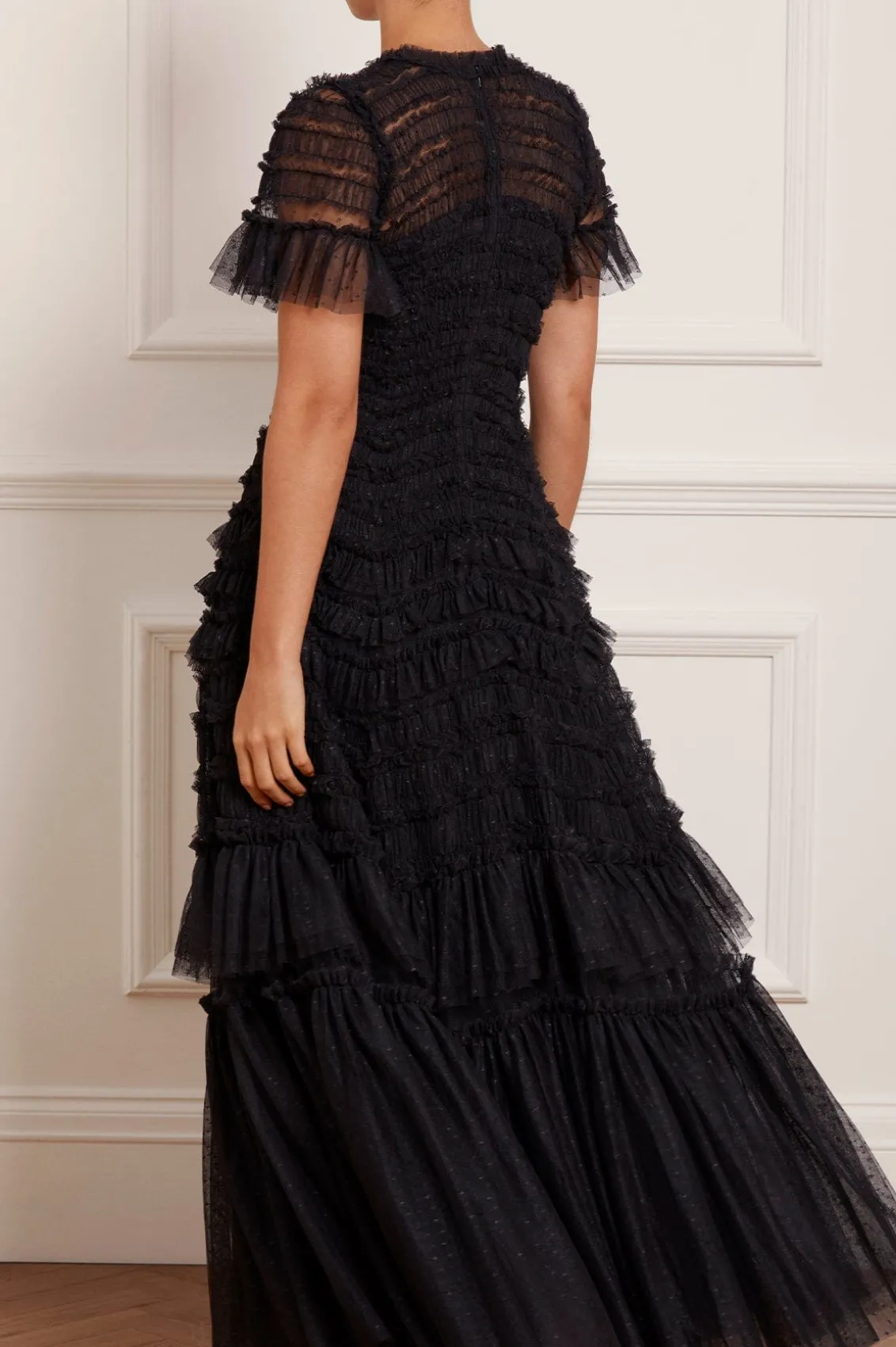 Evening Dresses | Responsibly Sourced^Needle & Thread Valentine Ruffle Gown Black