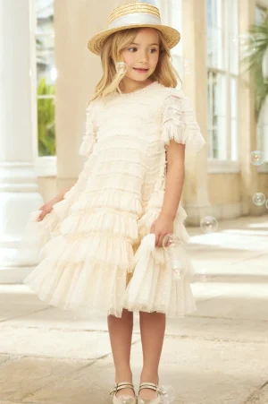 Mummy & Me | Flower Girl^Needle & Thread Valentine Ruffle Kids Dress Champagne