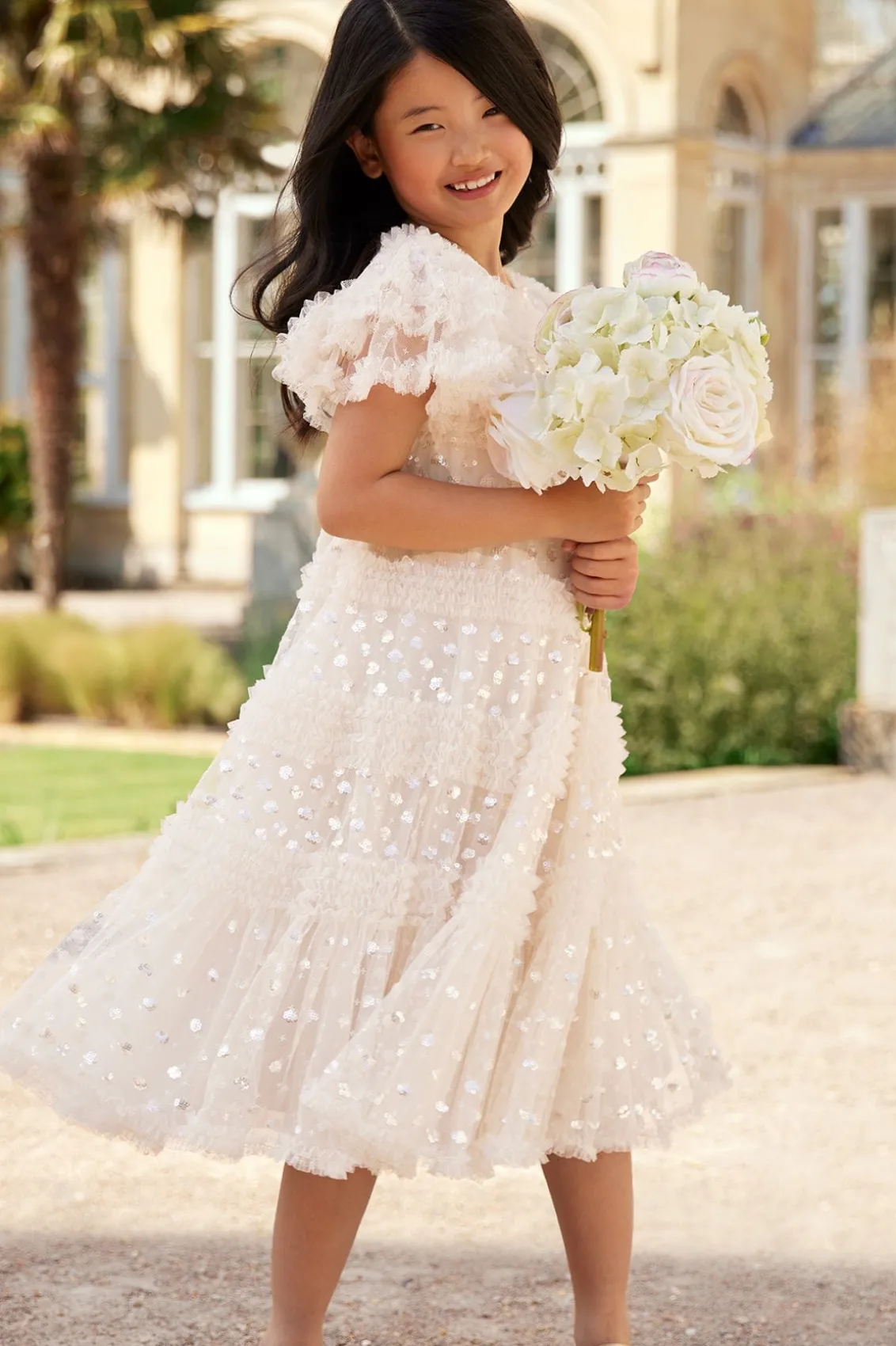 Mummy & Me | Flower Girl^Needle & Thread Vivian Kids Dress Champagne