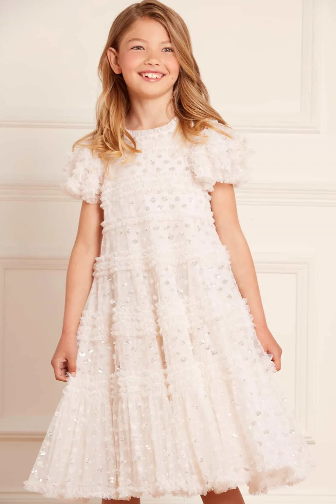 Mummy & Me | Flower Girl^Needle & Thread Vivian Kids Dress Champagne