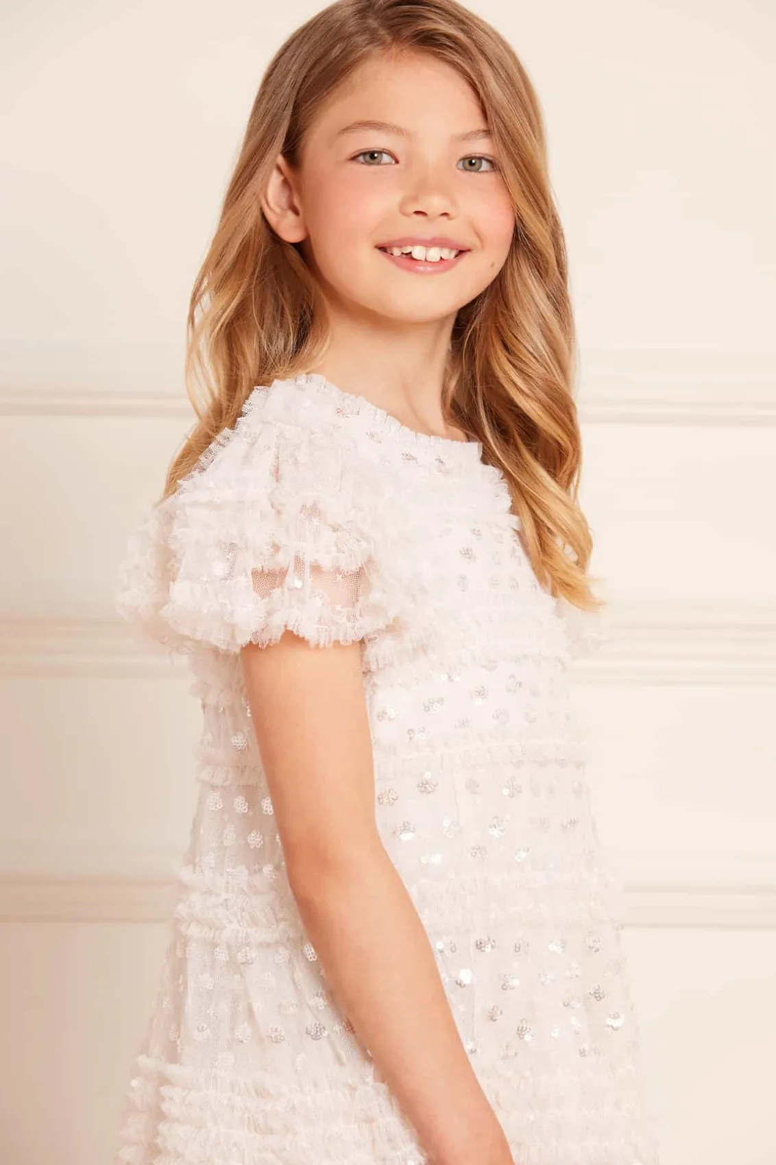 Mummy & Me | Flower Girl^Needle & Thread Vivian Kids Dress Champagne