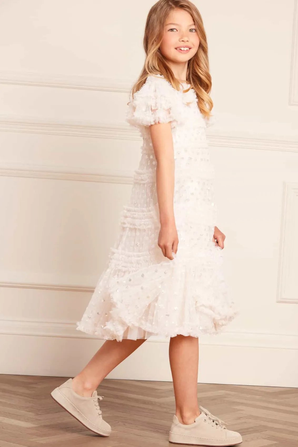 Mummy & Me | Flower Girl^Needle & Thread Vivian Kids Dress Champagne