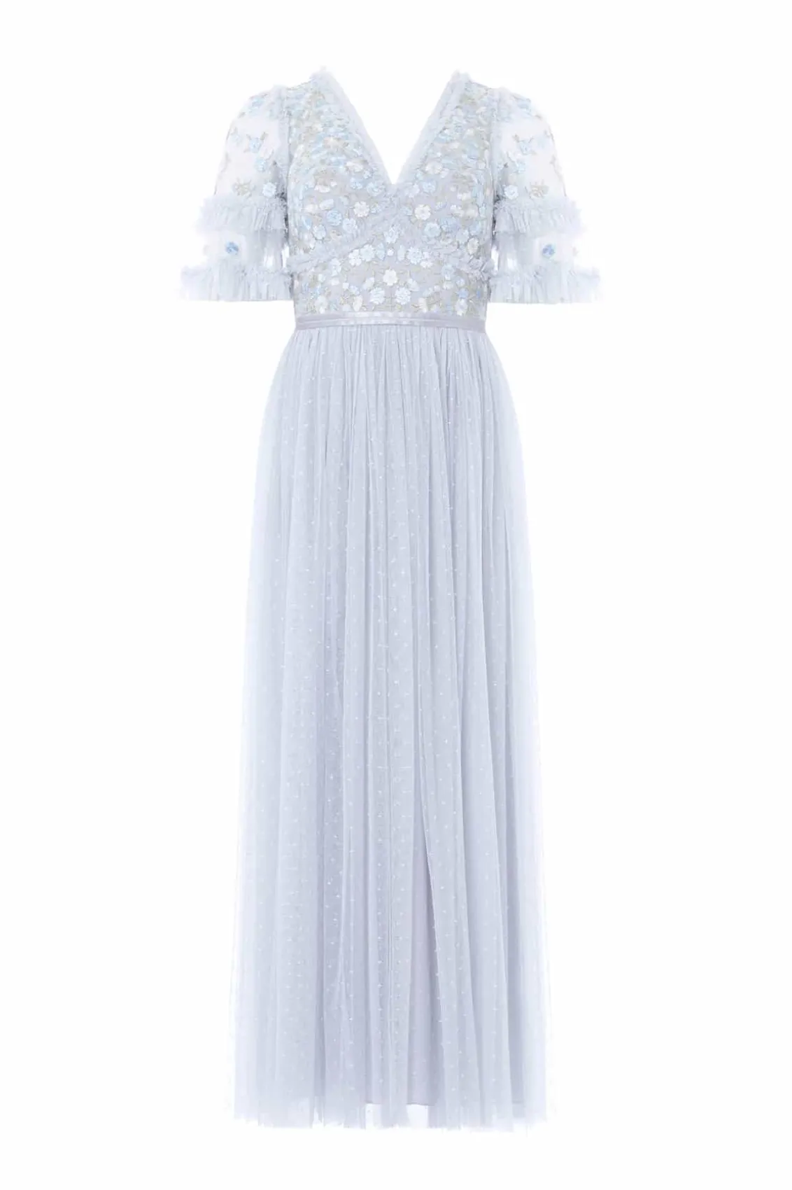 Responsibly Sourced | Embroidered Dresses^Needle & Thread Wildflower Ditsy Bodice Ankle Gown Blue