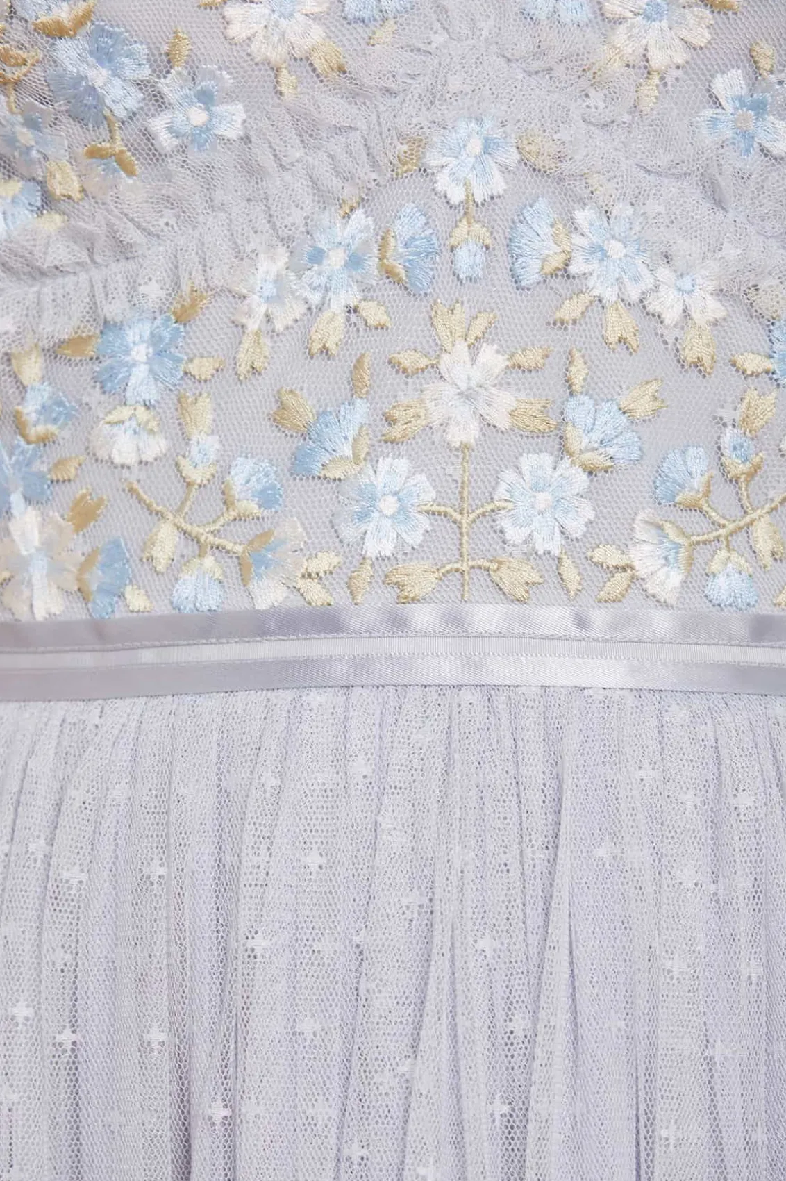 Responsibly Sourced | Embroidered Dresses^Needle & Thread Wildflower Ditsy Bodice Ankle Gown Blue