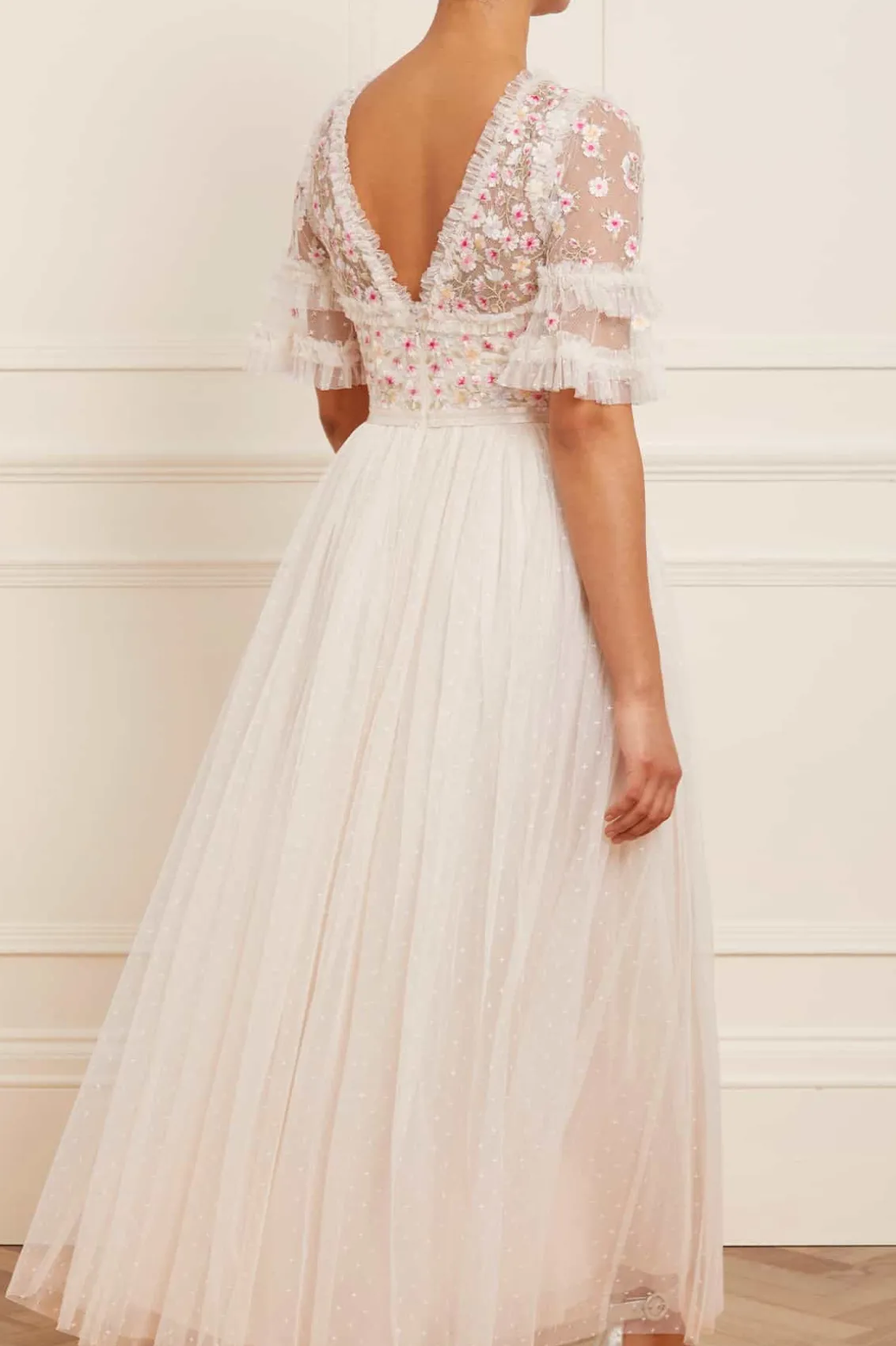 Bridesmaid | Mummy & Me^Needle & Thread Wildflower Ditsy Bodice Ankle Gown Champagne