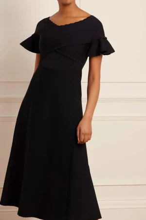 Day Dresses | Knitted Dresses^Needle & Thread Wrap Front Knit Gown Black