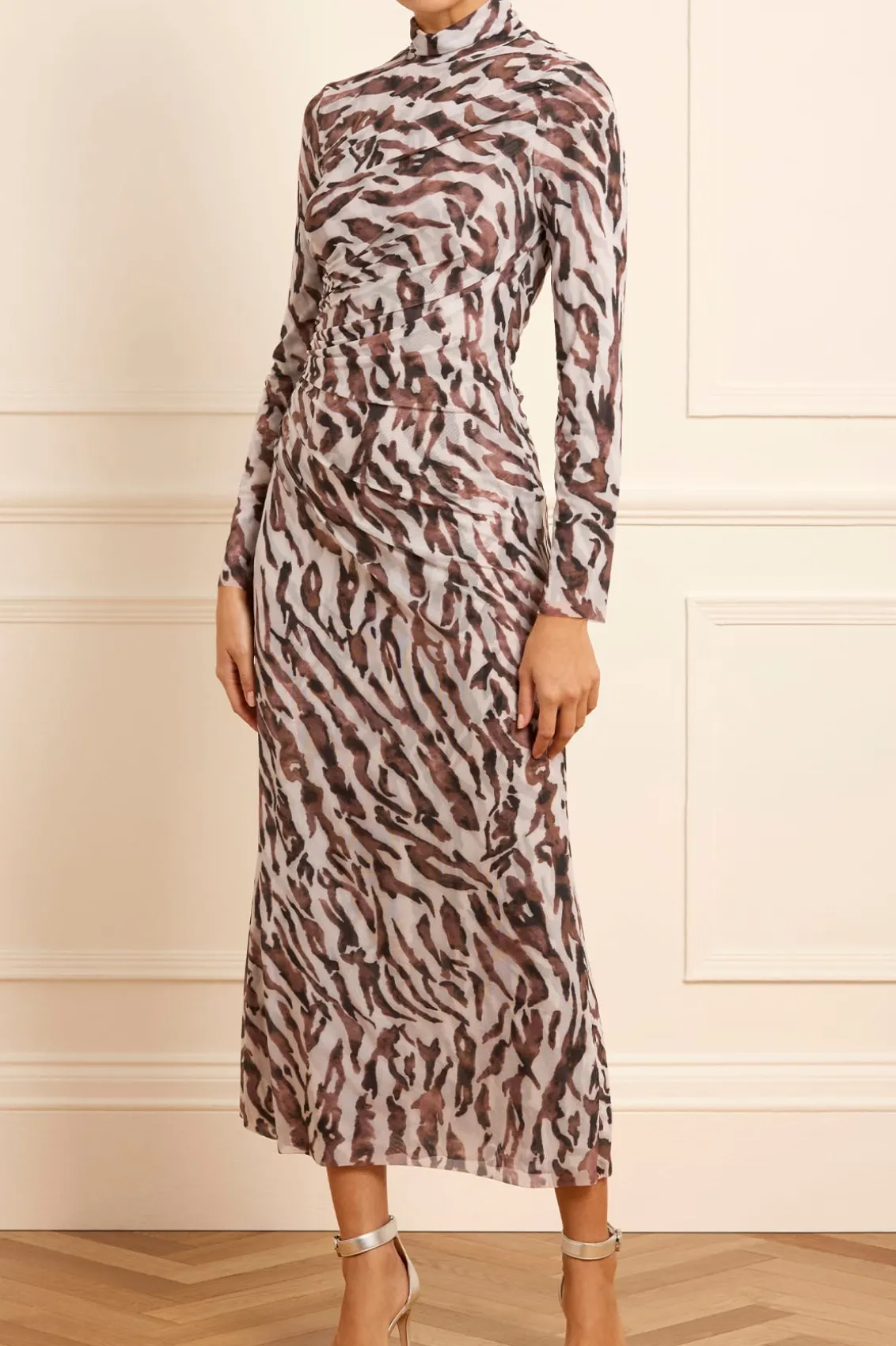 Printed Dresses | Exclusives^Needle & Thread Zebra Turtleneck Ankle Gown Multi